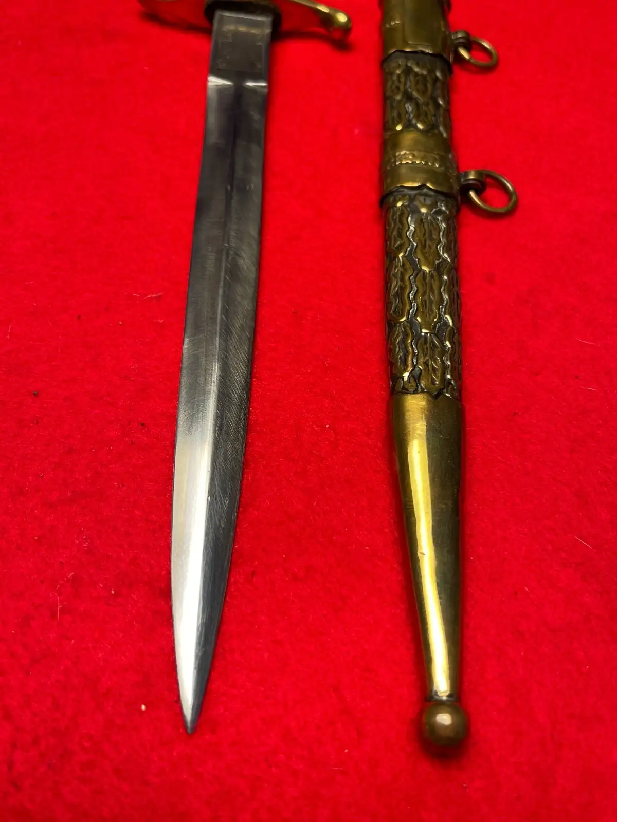 Original Yugoslav WW2 Army Officer Dagger with Scabbard - View 5