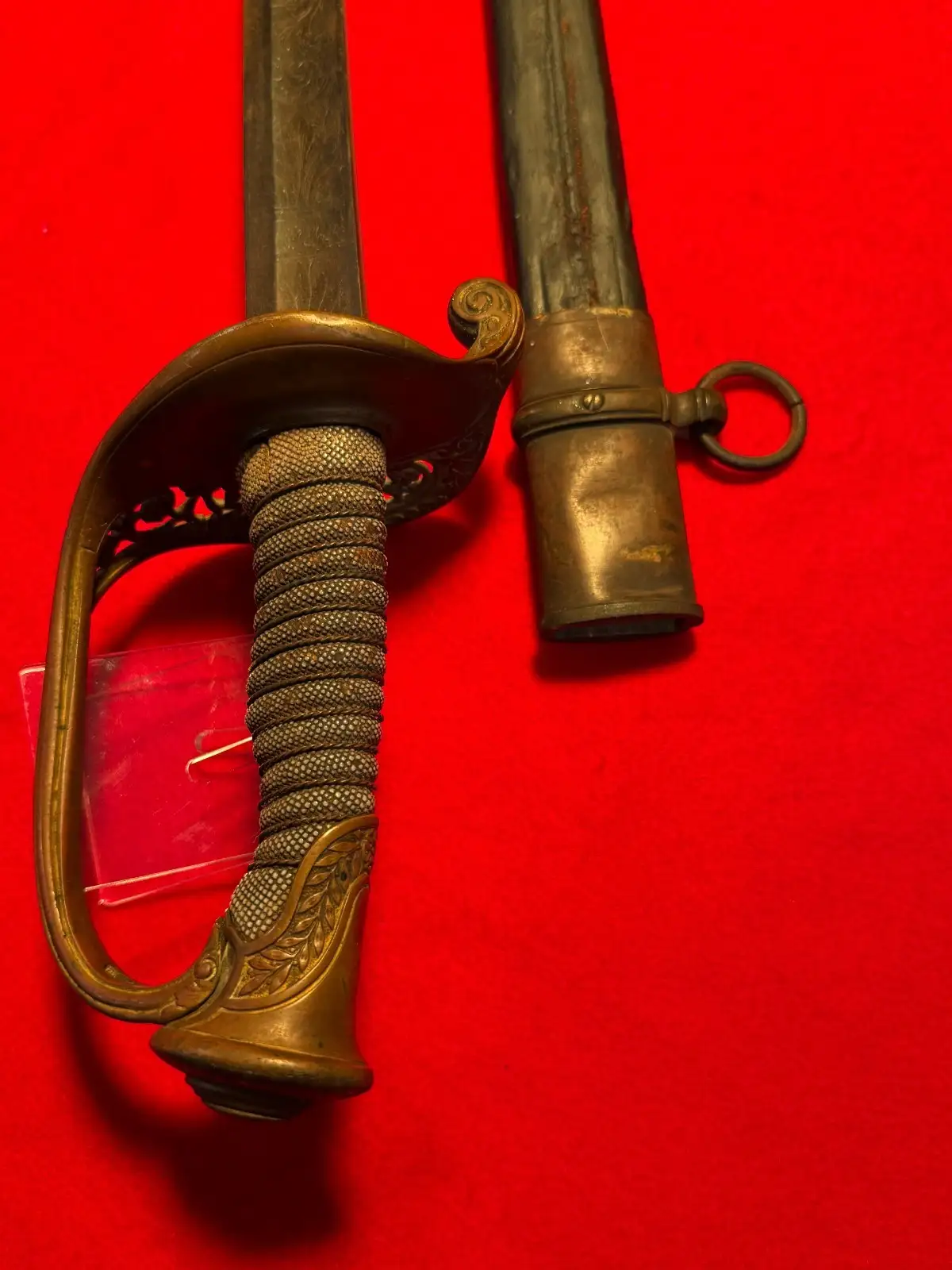 Original French M1828 Staff Officer Sword with Scabbard - View 15