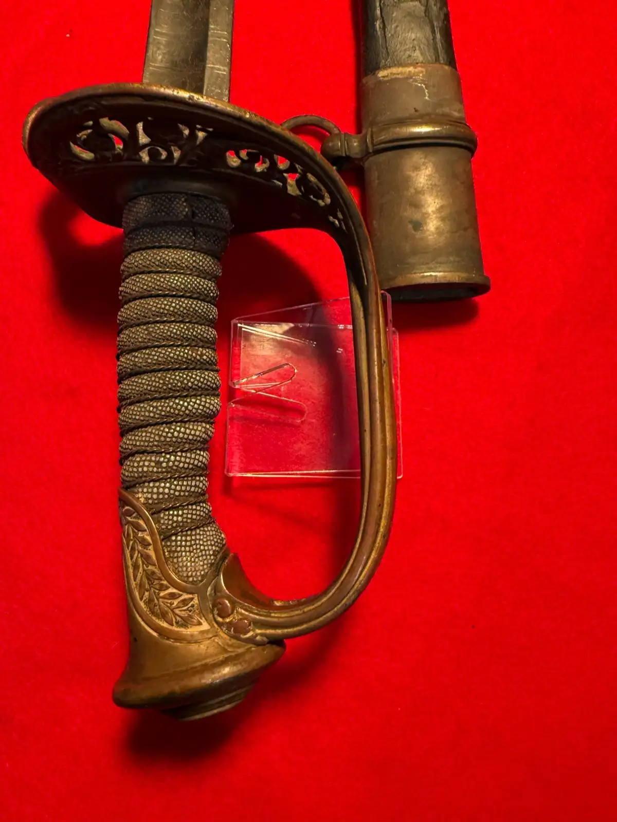 Original French M1828 Staff Officer Sword with Scabbard - View 16