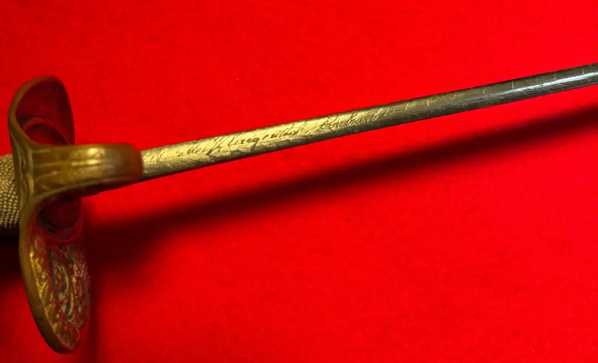 Original French M1828 Staff Officer Sword with Scabbard - View 17