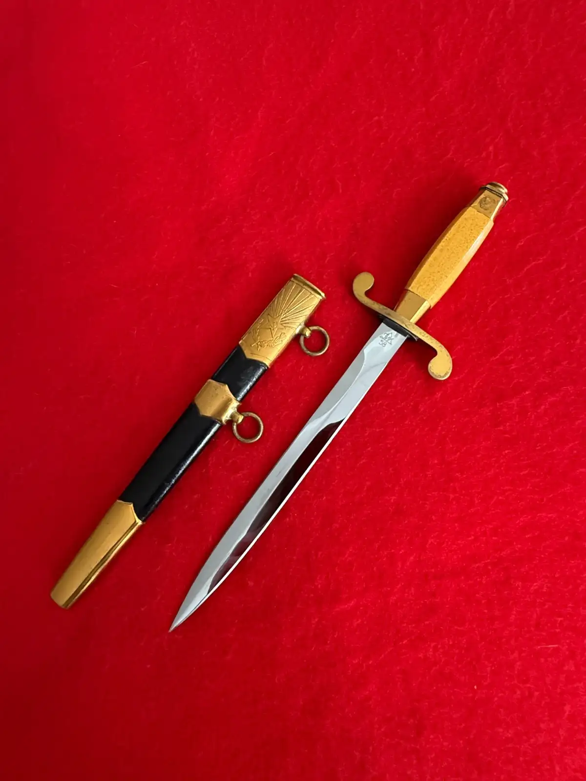Original Soviet 1958 ZIK Army Officer Dirk Dagger alternate view
