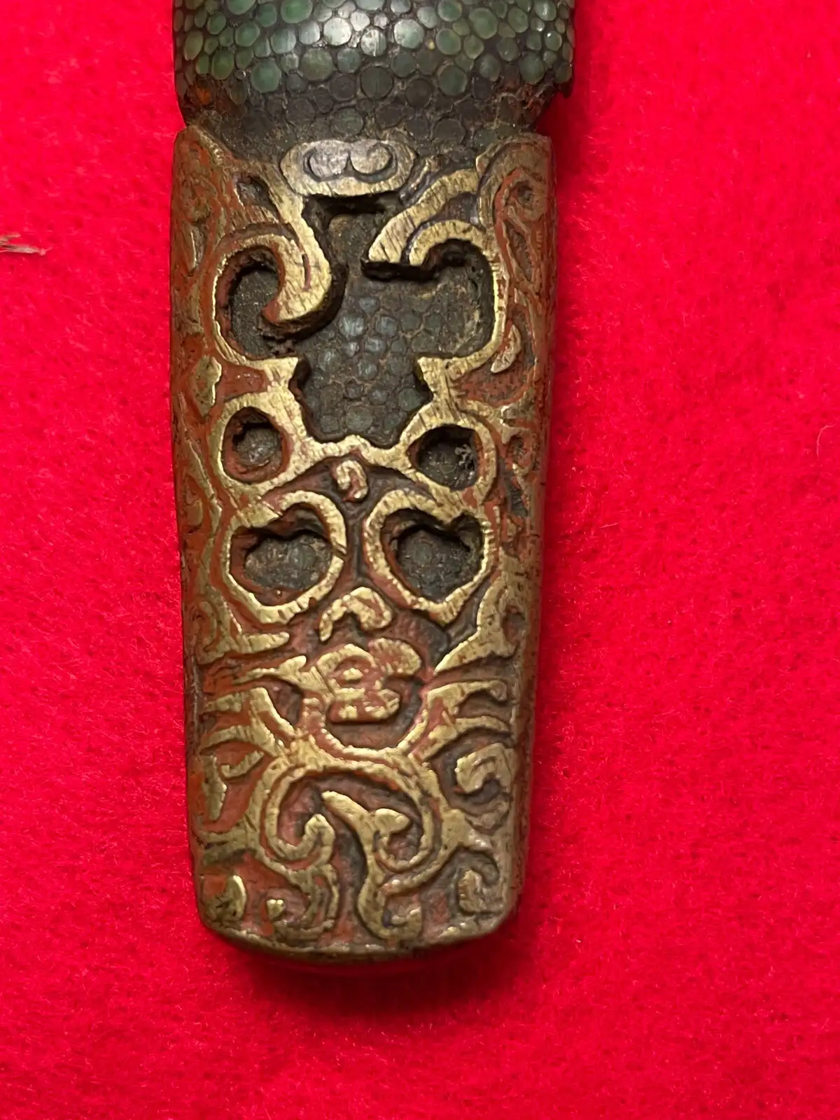 Original Chinese 19th Century Short Sword with Scabbard - View 12