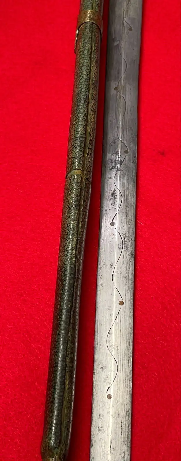 Original Chinese 19th Century Short Sword with Scabbard - View 6