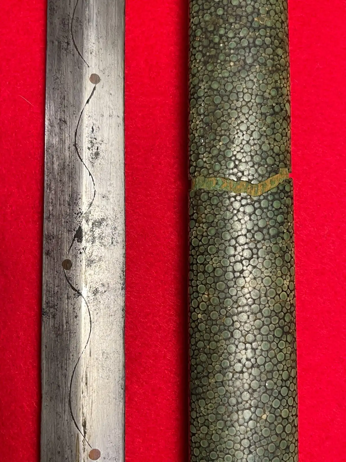 Original Chinese 19th Century Short Sword with Scabbard - View 7