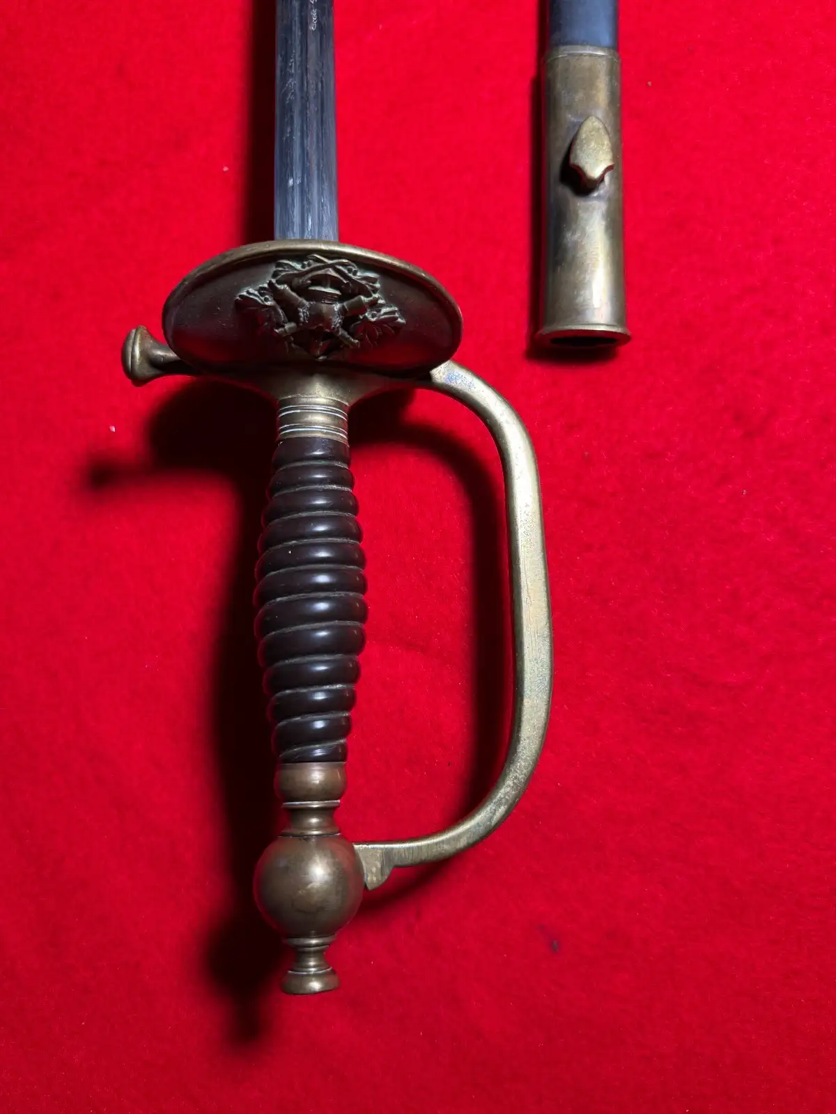 Original French M1872 Officer Epee Sword with Scabbard - View 11