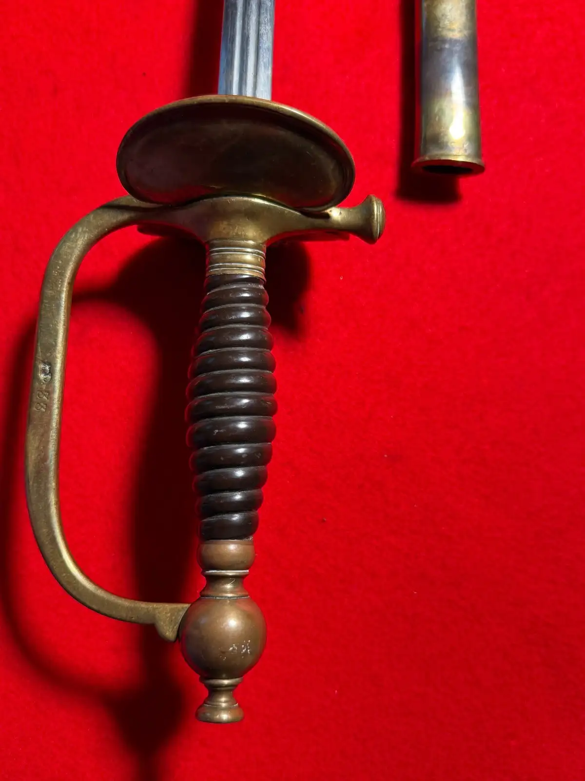 Original French M1872 Officer Epee Sword with Scabbard - View 12