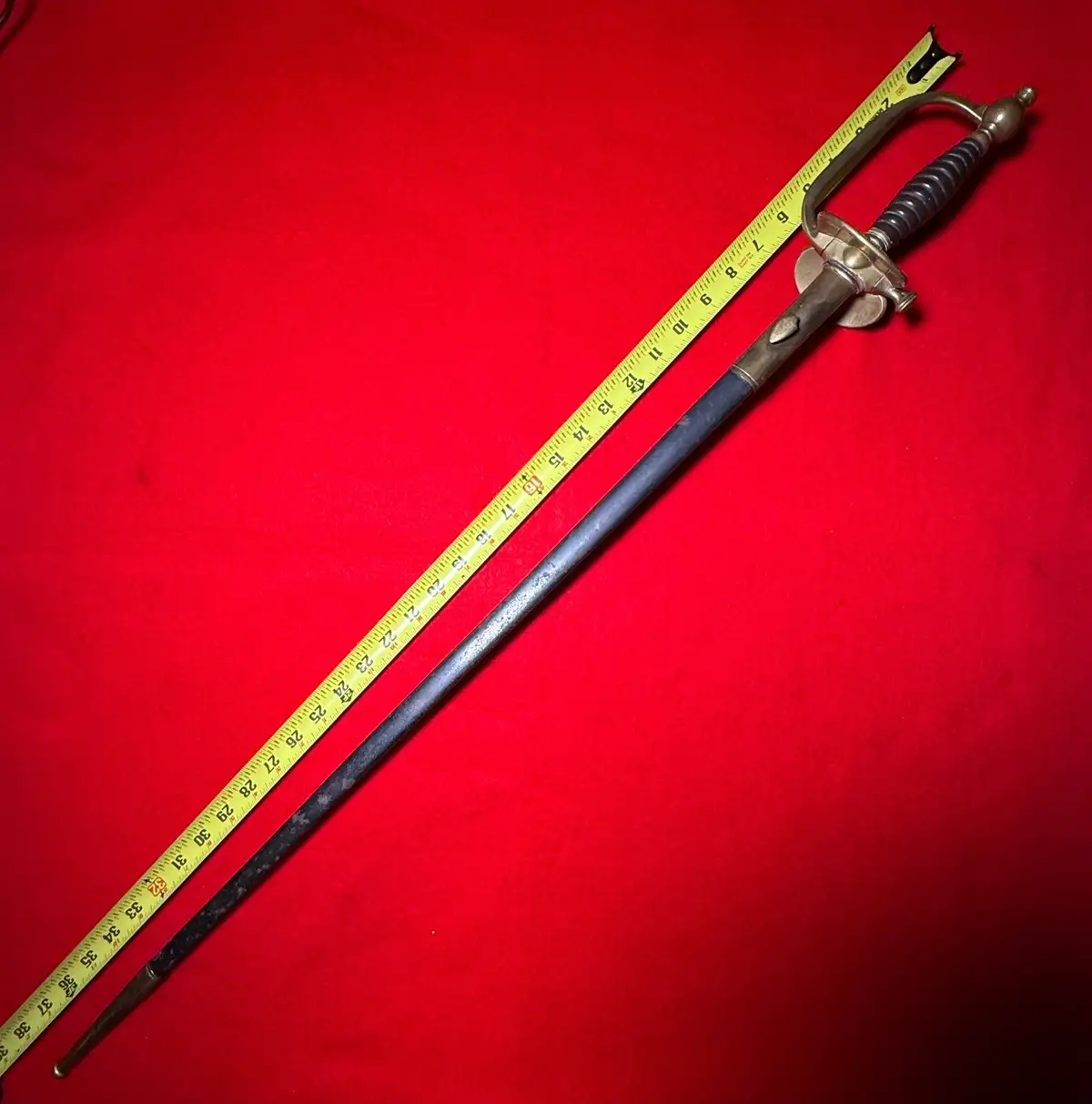 Original French M1872 Officer Epee Sword with Scabbard - View 5