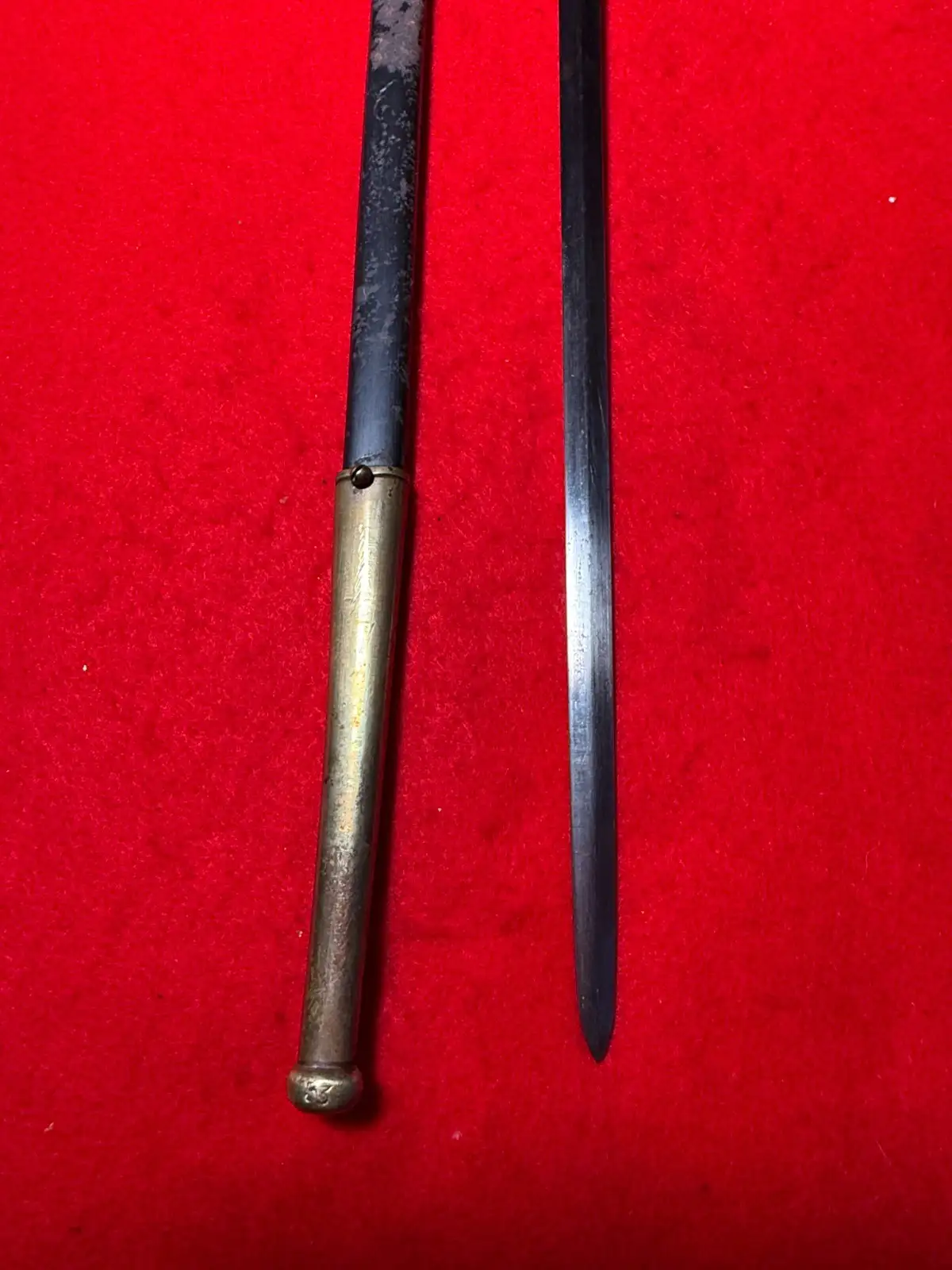 Original French M1872 Officer Epee Sword with Scabbard - View 7