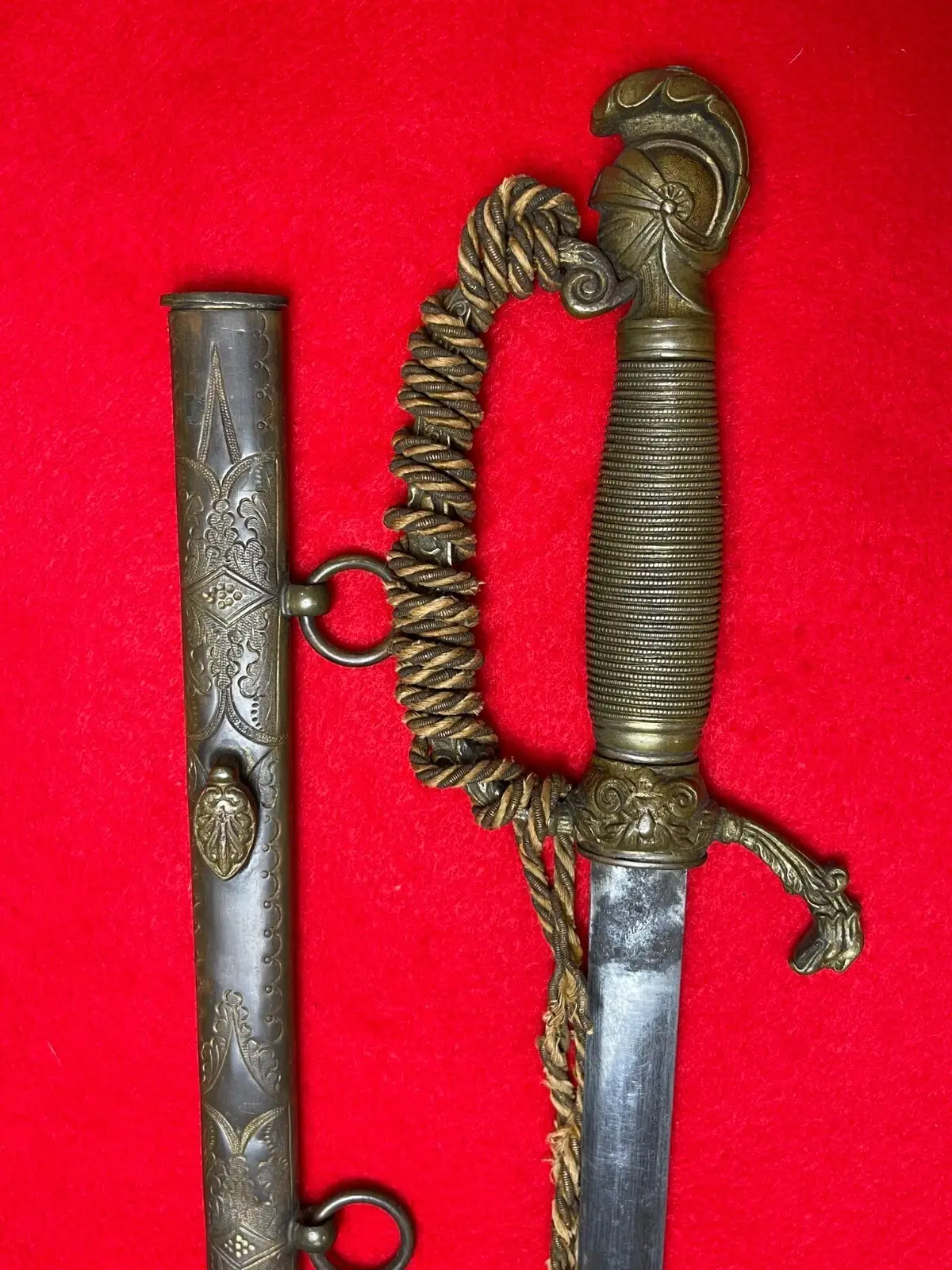 CIVIL WAR ERA AMES KNIGHTS HEAD CEREMONIAL SWORD - 4