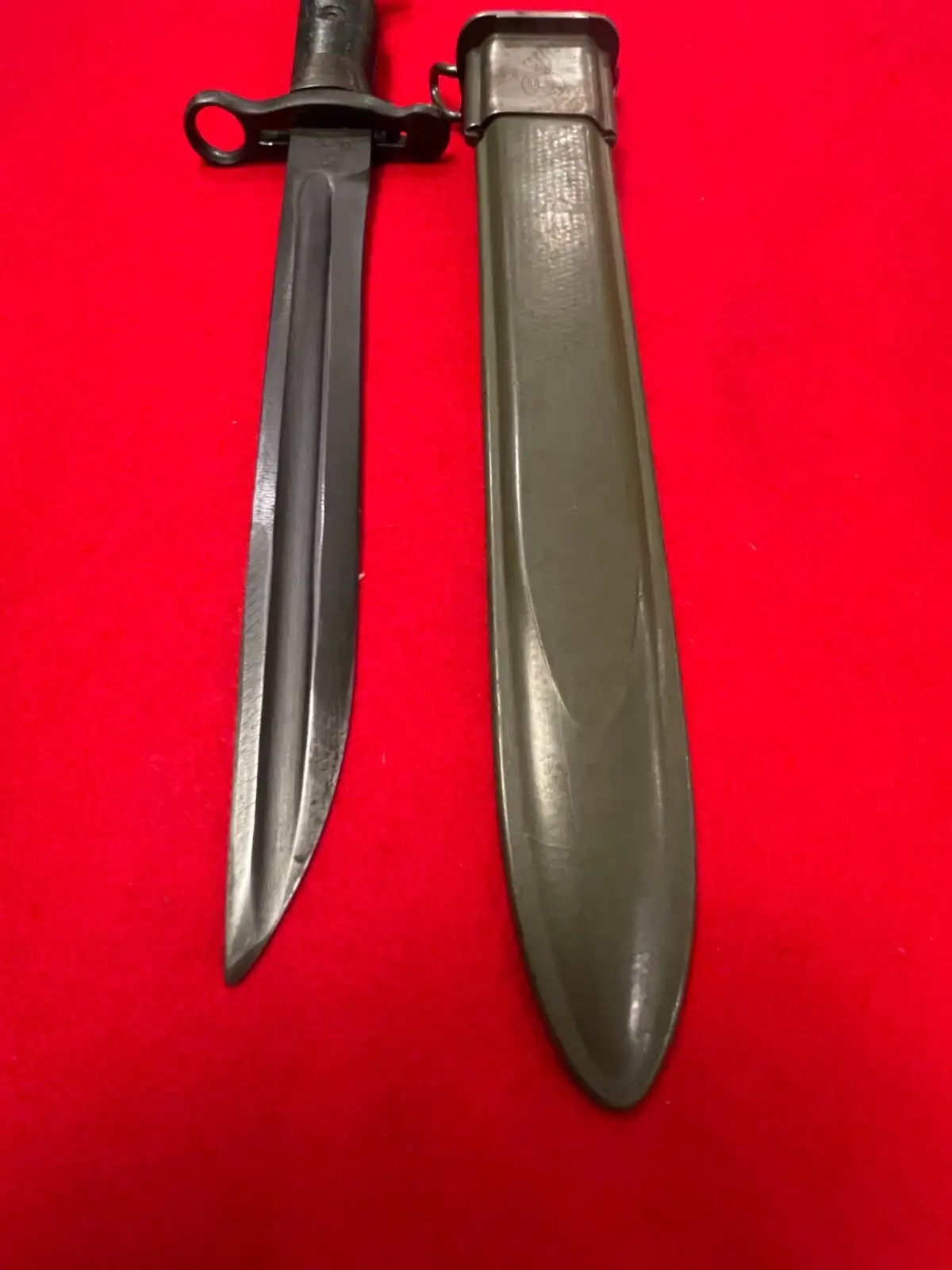 Original US WW2 M1 Bayonet Dated 1942 with Scabbard - View 4