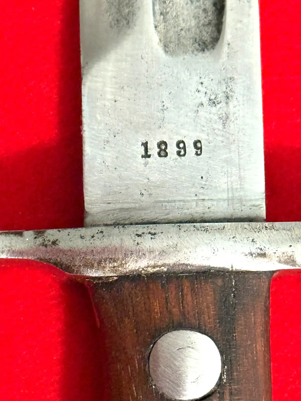 Original US M1892 Krag Rifle Bayonet with Scabbard - View 5