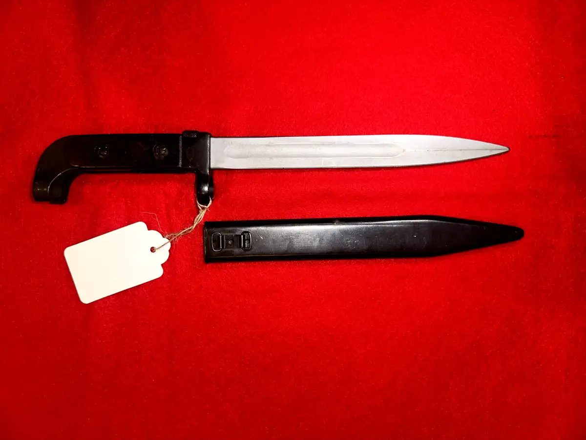 Original Soviet Cold War AK-47 Bayonet with Scabbard alternate view