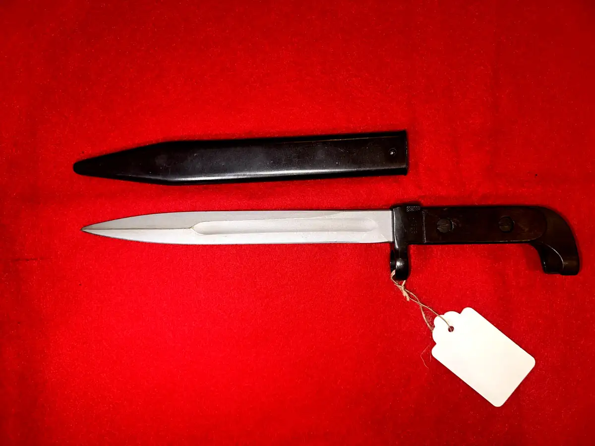 Original Soviet Cold War AK-47 Bayonet with Scabbard - View 3
