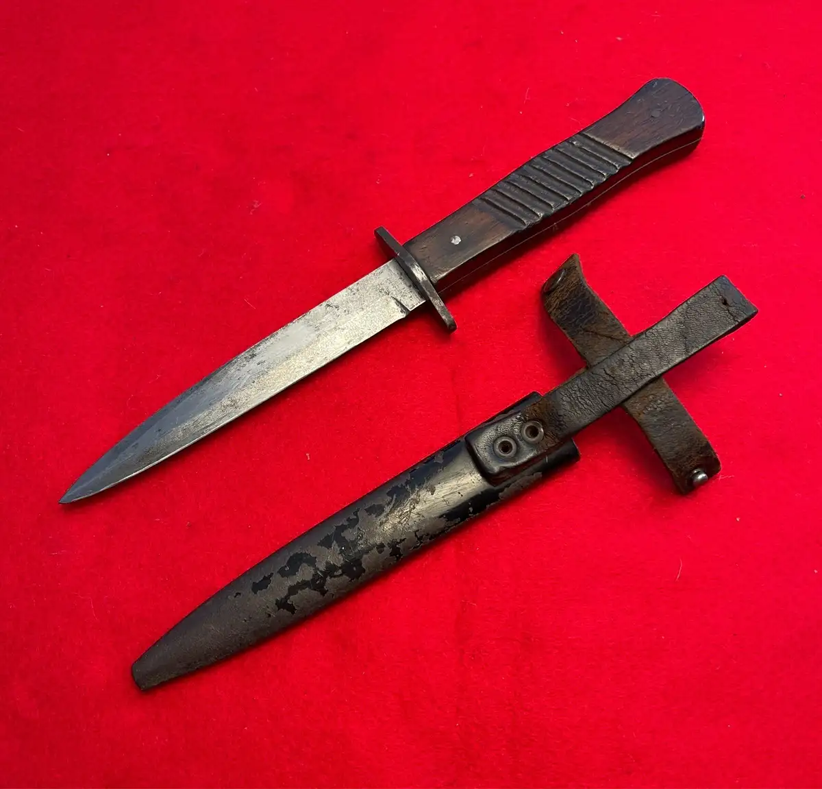 Original German WW1 Fighting Trench Boot Knife - View 3