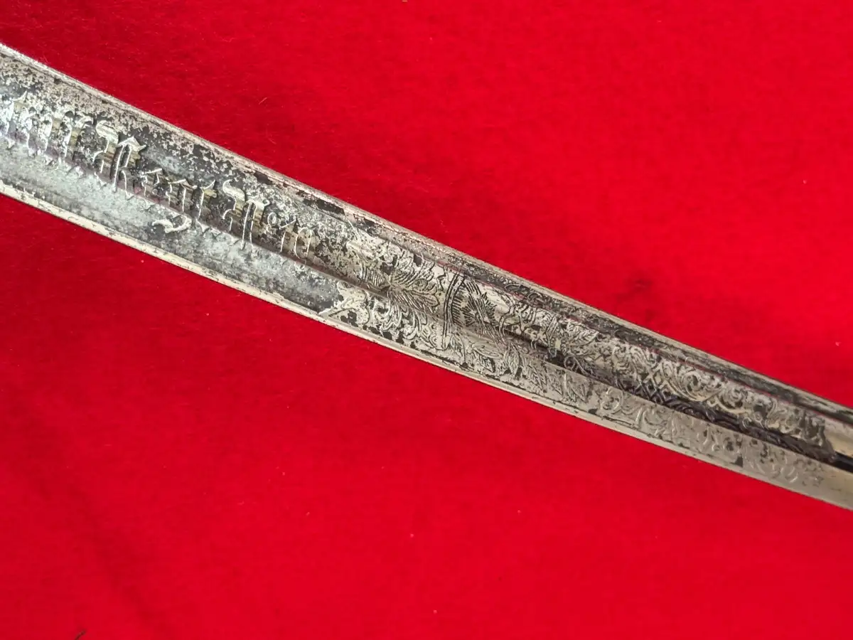 Original German WW1 Triple Etched Cavalry Sword - View 7