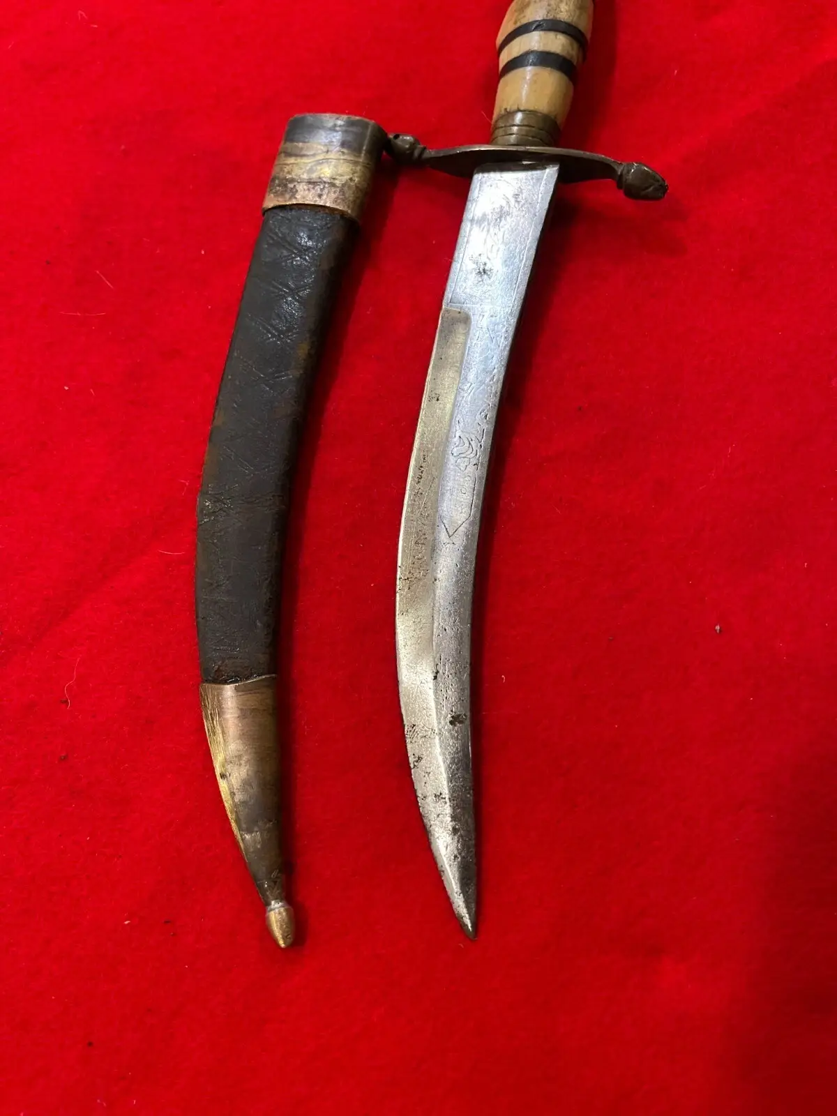 Vintage Kirpan Dagger Knife with Scabbard (2 Knifes) - 11